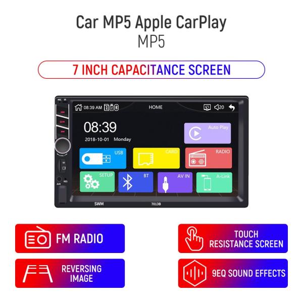 12V7インチ　2Din7013B Carplay Car Radio Wince AutoMP5　...