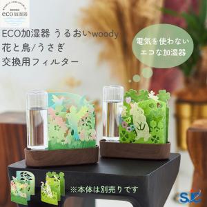 エコ 加湿器 うるおい woody ウッディ 交換用フィルター 積水樹脂 フィルター ECO 自然気化式 給水ボトル 蒸散 不織布 カラフル インテリア 卓上用 紙｜mos-mart