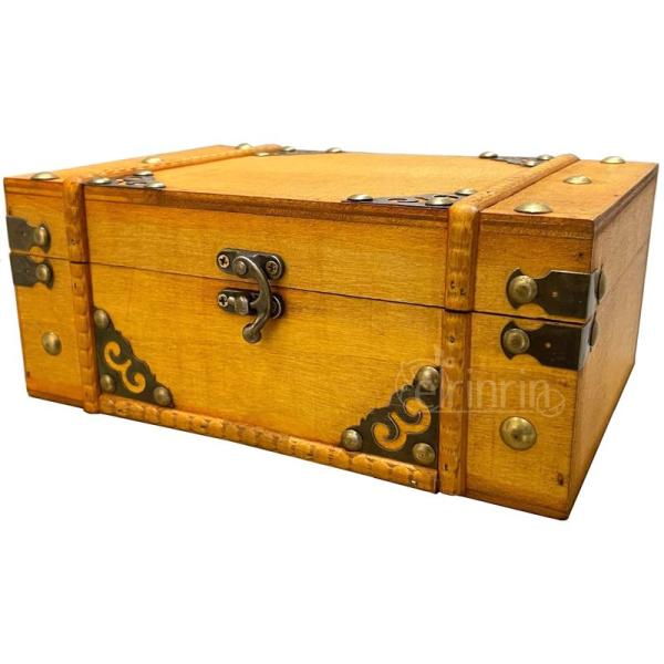 elrinrin アンティーク調 木製 小物入れ ボックス 装飾 小物入 大きめサイズ 木箱 収納箱...