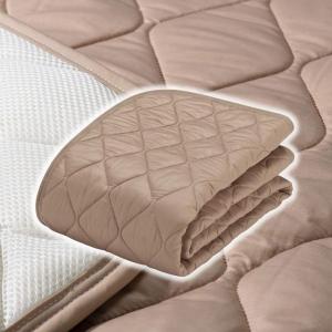 フランスベッド正規品 ベッドパッド ライトブラウン色 シングルロング(97×205cm) 「羊毛メッシュ ベッドパッド」 英国製羊毛わた使用｜mosaic-store