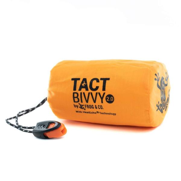 Survival Frog Tact Bivvy 2.0 緊急用寝袋 スタッフサック付き カラビナ ...