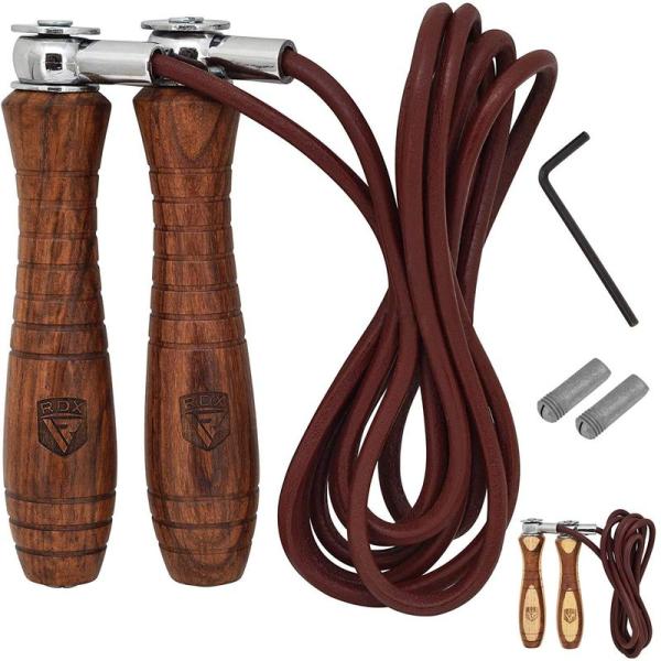 Authentic RDX Leather Pro Skipping Speed Rope Adju...