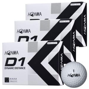 HONMA(ホンマ ゴルフ) D1 2022 ゴルフボール ホワイト BT2201 3ダースセット(36球)｜mosaic-store