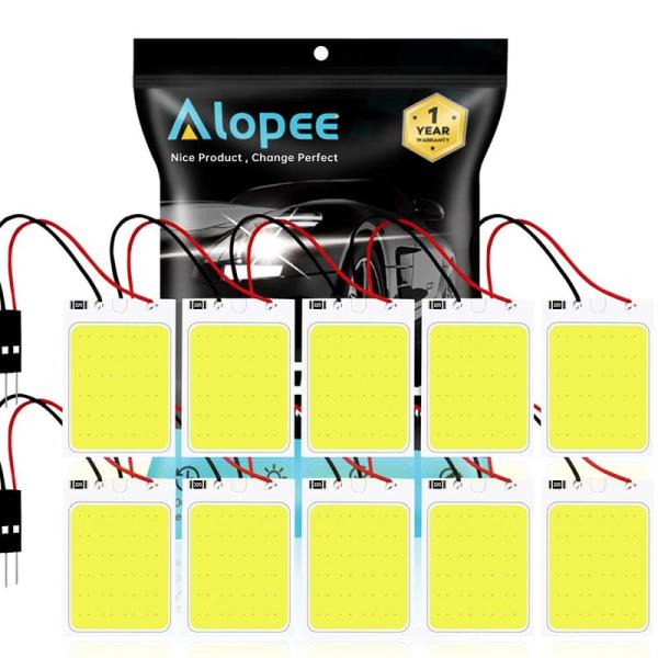 10パックホワイト300ルームCOB 24-SMD 12V DC LEDライト用自動車車内照明パネル...