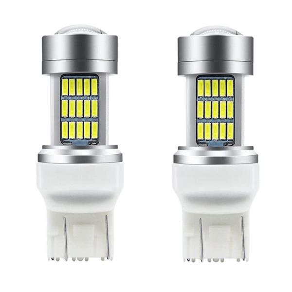 T20 LED バックランプ ホワイト 高輝度 キャンセラー内蔵 4.5w 省エネ 7443/744...