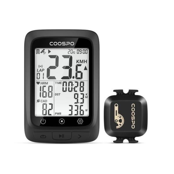 COOSPO BC107 サイクルコンピュータ GPS サイコン ワイヤレス 自転車スピードメーター...