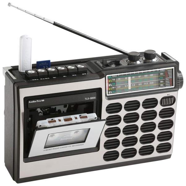 とうしょう ラジカセ (AM/FMラジオ (ワイドFM対応)) 高感度集音内蔵マイク付き 再生機能 ...