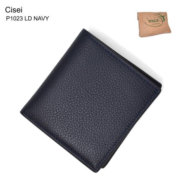 Cisei シセイ チセイ P1023 LD NAVY 二つ折り財布 財布 小銭入れ カード収納 メ...