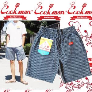 COOKMAN Chef Pants Short Hickory クックマン ショートパンツ シェフパンツ