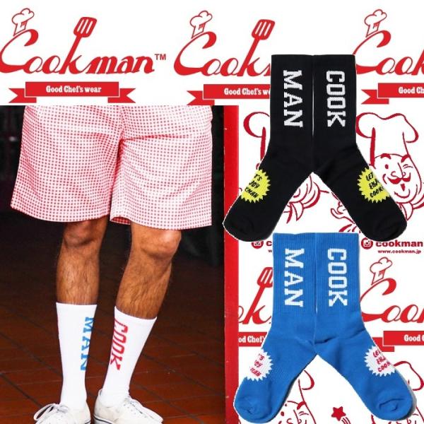 COOKMAN Rib Crew Socks Logo クックマン ソックス 靴下