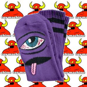 TOYMACHINE BLOODSHOT EYE SOCK #02 (PURPLE) トイマシーン ソックス 靴下｜moshpunx