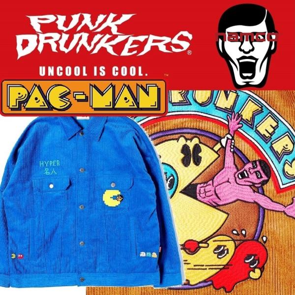 PUNKDRUNKERS x PAC-MAN 名人コーデュロイJKT パンクドランカーズ パックマン