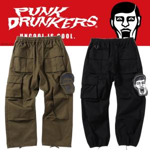 PUNK DRUNKERS（パンクドランカーズ） プリントいっぱいチノパン