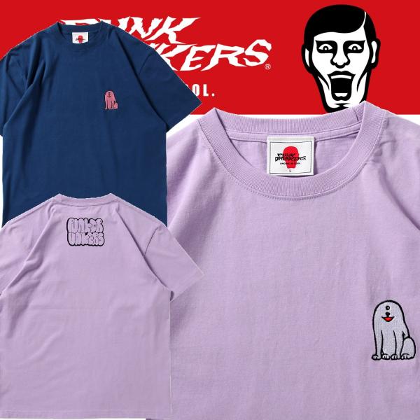 PUNKDRUNKERS 刺繍犬TEE パンクドランカーズ