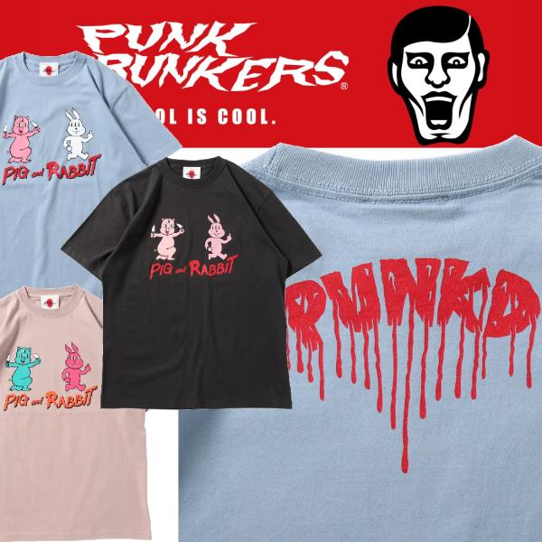 PUNKDRUNKERS うさぎとぶたTEE パンクドランカーズ