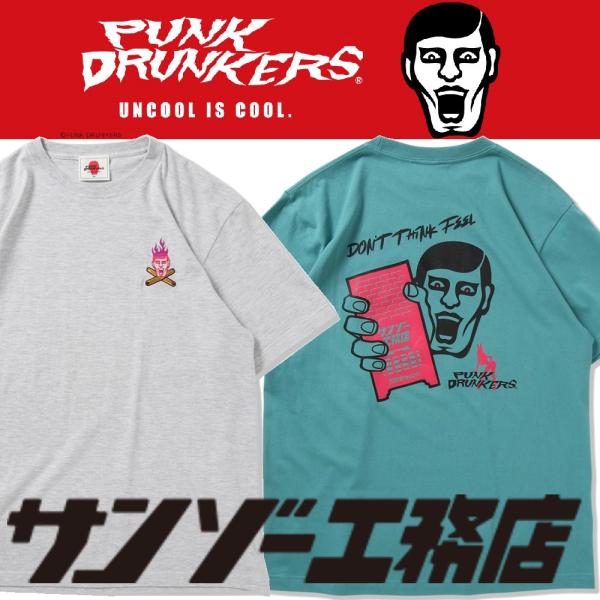 PUNKDRUNKERS x サンゾー工務店 焚き火刺繍TEE パンクドランカーズ