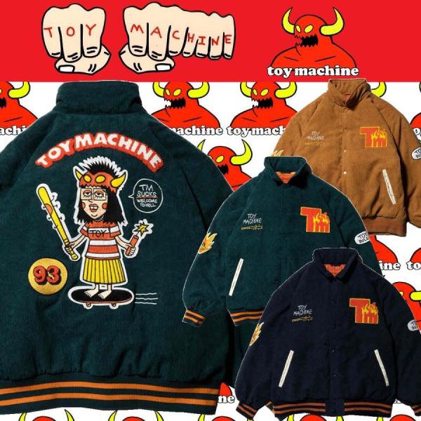 TOYMACHINE TM PAINT COLLAB CORDUROY STADIUM JACKET...