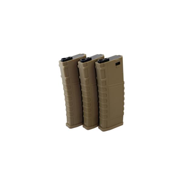 【LONEX】ハイキャパシティ 200Rds ポリマーマガジン AEG M4 3本セット DE ? ...