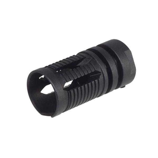 [E&amp;C] KAC M4QD Style フラッシュハイダー 14mm逆ネジ｜ナイツ×アルミ合金×超...