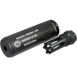 【SAA】AAC ショートタイプ  QDサイレンサー＆フラッシュハイダーセット｜14mm逆ネジ対応×...