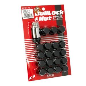 KYO-EI 協永産業 Bull Lock&NUT ブルロック&ナット ブラック 5穴車用〔0651B-19〕M12×P1.5 19HEX | キョーエイ 袋ナット ロックナット 盗難防止