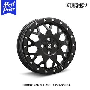 エクストリームJ XTREME-J XJ04 14インチ 4.5J 43 4-100 サテンブラック ホイール1本｜mostprice