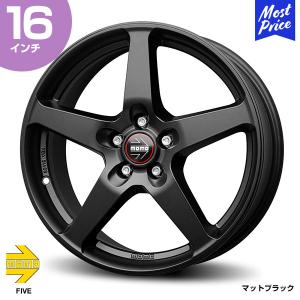 MOMO モモ FIVE ファイブ 16インチ 7.0J 40 5-114.3 マットブラック ホイ...