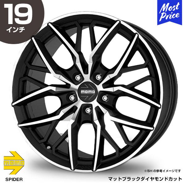 MOMO モモ SPIDER スパイダー 19インチ 8.5J 40 5-112 マットブラックダイ...