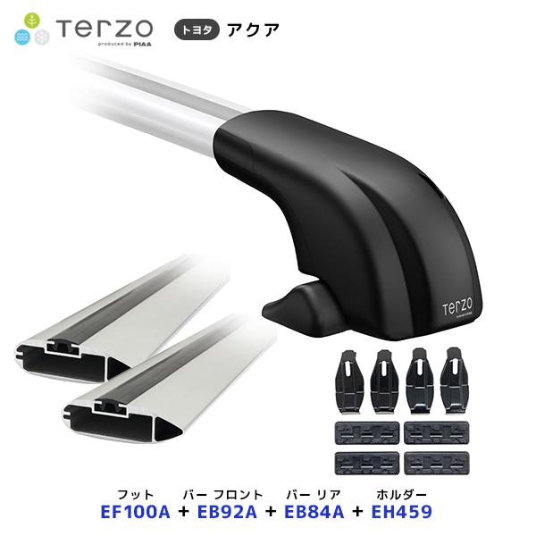 TERZO ルーフキャリア取付 セット アクア フット〔EF100A〕フロントバー〔EB92A〕リア...