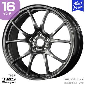 ワンメイクレース ホイールt66-fタイヤβ02 16インチpcd100 5穴 TWS Motorsport T66-F 16インチ 7.5J 45 5-114.3 グロスハイパー