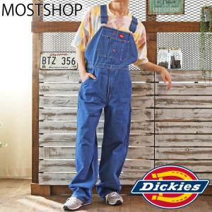 Dickies ディッキーズ デニムオーバーオール メンズ サロペット 作業着 ワークパンツ 男女兼用 ユニセックス｜mostshop