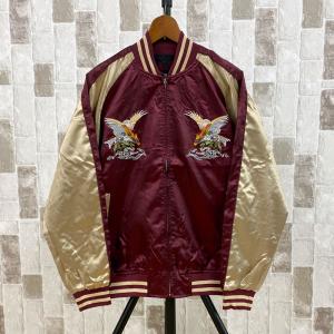 スカジャン メンズ 刺繍 ジャケット ブルゾン サテン生地