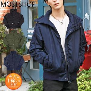 中綿ジャケット メンズ アウター ブルゾン ボリュームネック