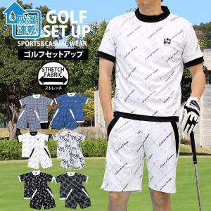 GIORNO SEVEN（ジョルノセブン） ゴルフ 吸汗速乾ドライ 総柄 ゴルフ