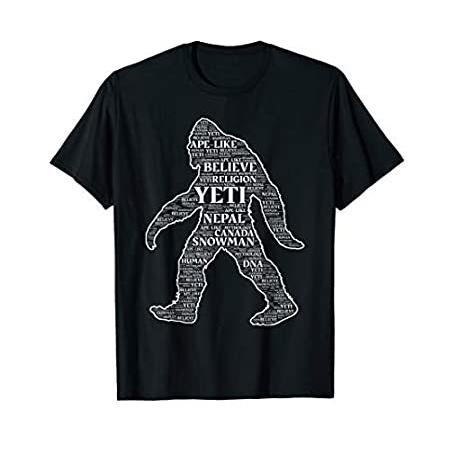 Bigfoot Yeti Sasquatch Funny Word Cloud Gift T-Shi...
