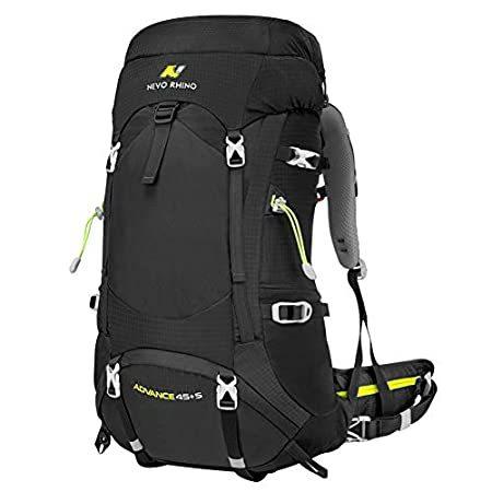 N NEVO RHINO 50L ブラック ハイキング バックパック 内部フレーム ハイキング バッ...