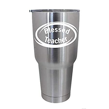 BlessedTeacher, (W) Education, Decals (Tumbler not...
