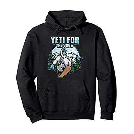 Funny Ski Snowboard Yeti for the Snow Pullover Hoo...
