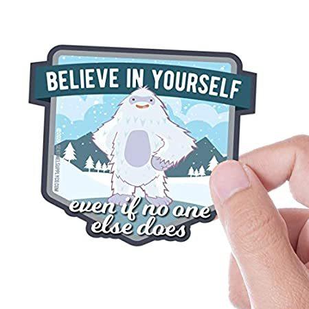 Believe in Yourself Yeti Sticker - Cute Sasquatch ...