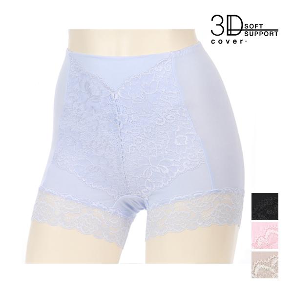 3D COVER お腹押え 綿混 ショーツ 1分丈 アツギ ATSUGI