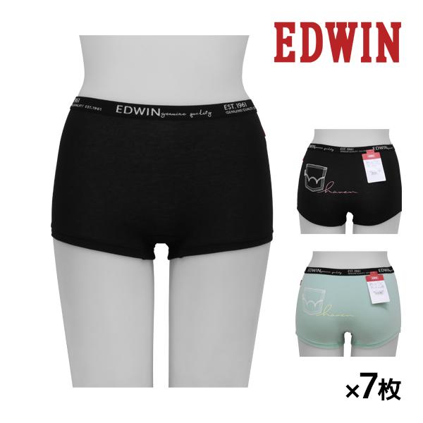 同色7枚セット EDWIN エドウィン 1分丈 ショーツ パンツ 下着 アズ