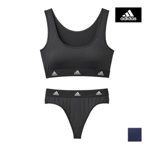 adidas アディダス ハーフトップ&Tバック 上下セット スポブラ パンツ グンゼ GUNZE｜mote