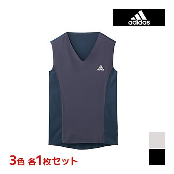 3色1枚ずつ 3枚セット adidas アディダス スリーブレスシャツ インナー グンゼ GUNZE