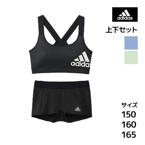 ジュニアレディース adidas アディダス ハーフトップ&amp;ショーツ 上下セット グンゼ GUNZE