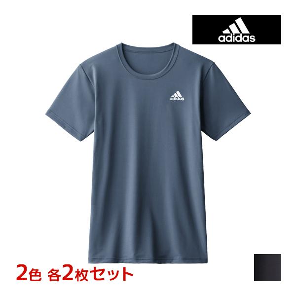 2色2枚ずつ 4枚セット adidas アディダス Tシャツ メンズ 男性 グンゼ GUNZE