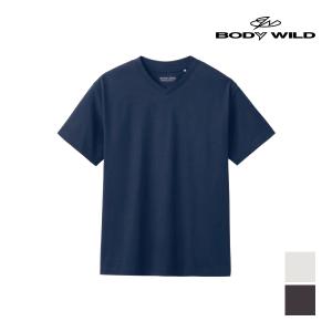 BODYWILD ボディワイルド ジェンダーニュートラル ジャケット対応 VネックTシャツ 半袖V首 グンゼ GUNZE｜mote