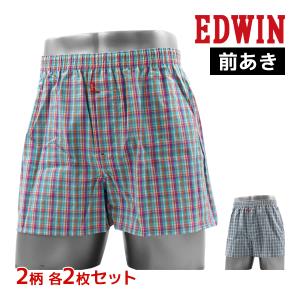 2柄2枚ずつ 4枚セット EDWIN エドウィン トランクス 前あき アズ as｜mote