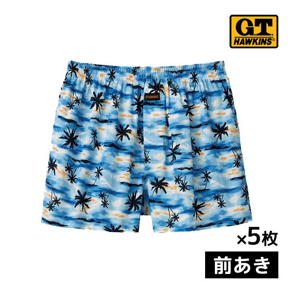 同色5枚セット G.T.HAWKINS ホーキンス トランクス 前あき グンゼ GUNZE