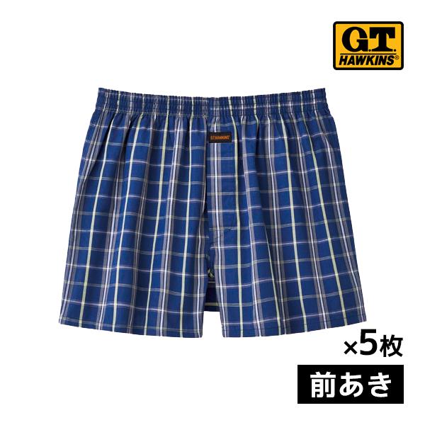 同色5枚セット G.T.HAWKINS ホーキンス トランクス 前あき グンゼ GUNZE
