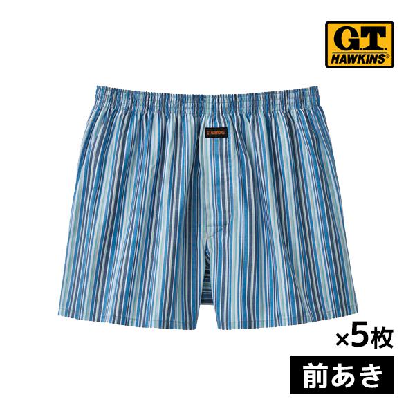 同色5枚セット G.T.HAWKINS ホーキンス トランクス 前あき グンゼ GUNZE